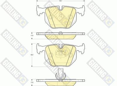 6115272 GIRLING Комплект тормозных колодок, дисковый тормоз