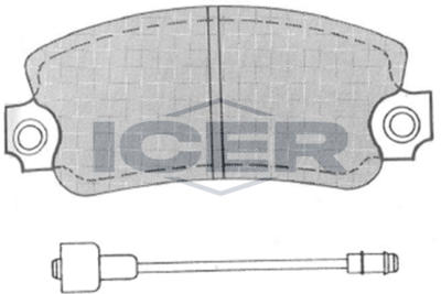 180343 ICER Комплект тормозных колодок, дисковый тормоз