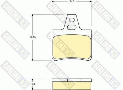 6109869 GIRLING Комплект тормозных колодок, дисковый тормоз