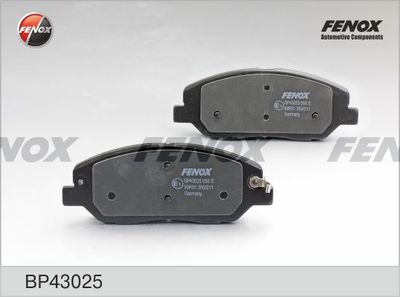 BP43025 FENOX Комплект тормозных колодок, дисковый тормоз