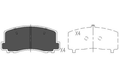 KBP5522 KAVO PARTS Комплект тормозных колодок, дисковый тормоз