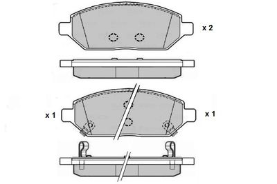 121687 E.T.F. Комплект тормозных колодок, дисковый тормоз