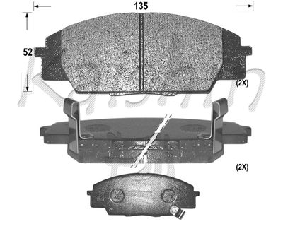 FK5119 KAISHIN Комплект тормозных колодок, дисковый тормоз