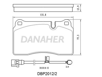 DBP20122 DANAHER Комплект тормозных колодок, дисковый тормоз