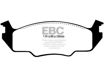 DP3662 EBC Brakes Комплект тормозных колодок, дисковый тормоз