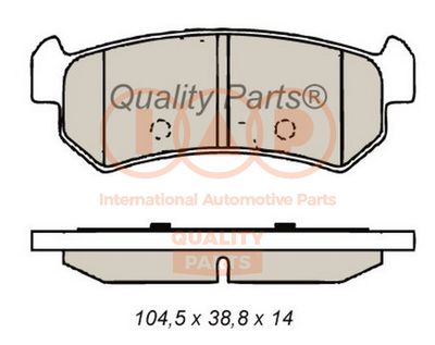 70420035 IAP QUALITY PARTS Комплект тормозных колодок, дисковый тормоз