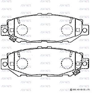 A2N084 ADVICS Комплект тормозных колодок, дисковый тормоз