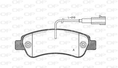 BPA123802 OPEN PARTS Комплект тормозных колодок, дисковый тормоз