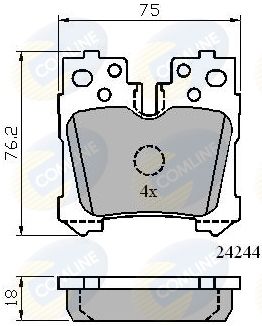 CBP01722 COMLINE Комплект тормозных колодок, дисковый тормоз