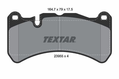 2395501 TEXTAR Комплект тормозных колодок, дисковый тормоз