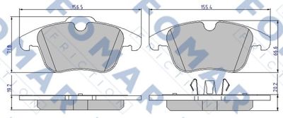 FO927181 FOMAR Friction Комплект тормозных колодок, дисковый тормоз