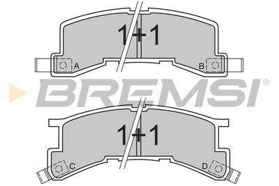 BP2404 BREMSI Комплект тормозных колодок, дисковый тормоз