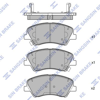 SP1901 Hi-Q Комплект тормозных колодок, дисковый тормоз