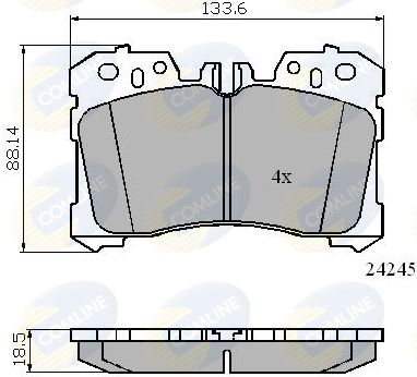 CBP01733 COMLINE Комплект тормозных колодок, дисковый тормоз