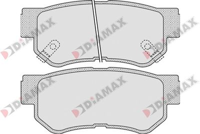 N09171 DIAMAX Комплект тормозных колодок, дисковый тормоз