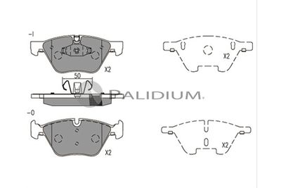 P11548 ASHUKI by Palidium Комплект тормозных колодок, дисковый тормоз