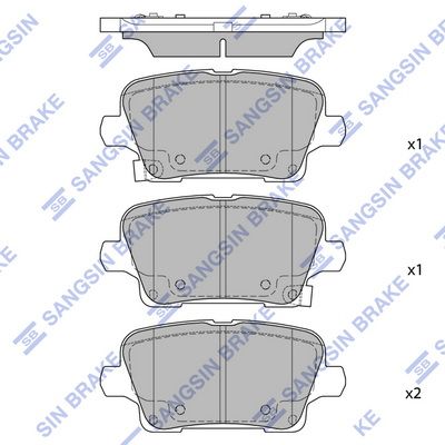 SP2729 Hi-Q Комплект тормозных колодок, дисковый тормоз