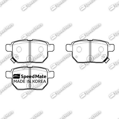 SMBPJ012 SpeedMate Комплект тормозных колодок, дисковый тормоз