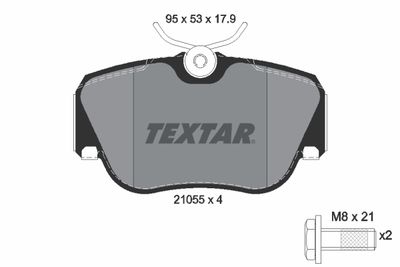 2105503 TEXTAR Комплект тормозных колодок, дисковый тормоз