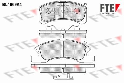 BL1969A4 FTE Комплект тормозных колодок, дисковый тормоз