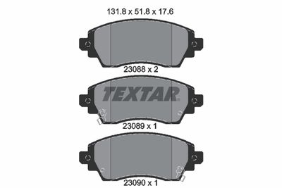 2308801 TEXTAR Комплект тормозных колодок, дисковый тормоз
