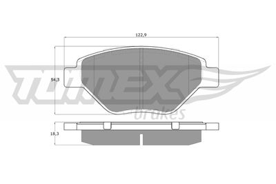 TX1353 TOMEX Brakes Комплект тормозных колодок, дисковый тормоз