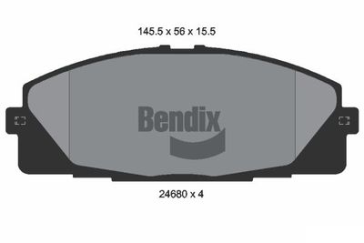 BPD2184 BENDIX Braking Комплект тормозных колодок, дисковый тормоз