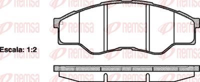 126600 REMSA Комплект тормозных колодок, дисковый тормоз