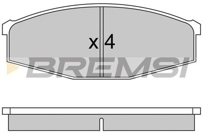 BP2234 BREMSI Комплект тормозных колодок, дисковый тормоз