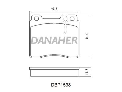 DBP1538 DANAHER Комплект тормозных колодок, дисковый тормоз