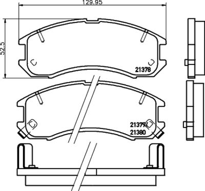 8DB355026981 HELLA Комплект тормозных колодок, дисковый тормоз