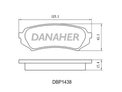 DBP1438 DANAHER Комплект тормозных колодок, дисковый тормоз