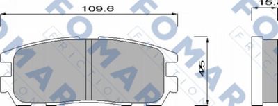 FO621481 FOMAR Friction Комплект тормозных колодок, дисковый тормоз
