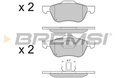 BP3048 BREMSI Комплект тормозных колодок, дисковый тормоз