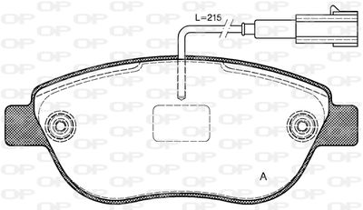 BPA085911 OPEN PARTS Комплект тормозных колодок, дисковый тормоз