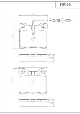 FBP4044 FI.BA Комплект тормозных колодок, дисковый тормоз