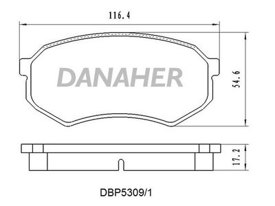 DBP53091 DANAHER Комплект тормозных колодок, дисковый тормоз