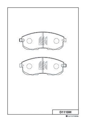 D1119M MK Kashiyama Комплект тормозных колодок, дисковый тормоз