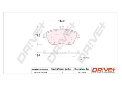 DP1010101229 Dr!ve+ Комплект тормозных колодок, дисковый тормоз
