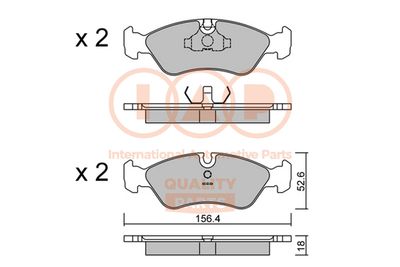 70420010P IAP QUALITY PARTS Комплект тормозных колодок, дисковый тормоз