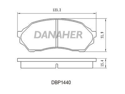 DBP1440 DANAHER Комплект тормозных колодок, дисковый тормоз