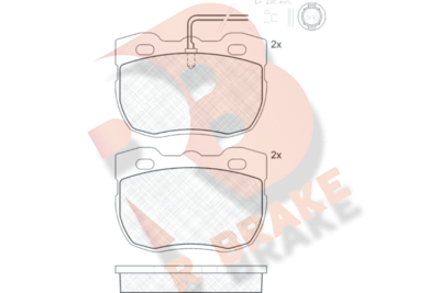 RB0839203 R BRAKE Комплект тормозных колодок, дисковый тормоз