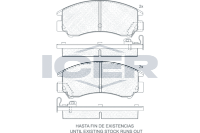 180509 ICER Комплект тормозных колодок, дисковый тормоз
