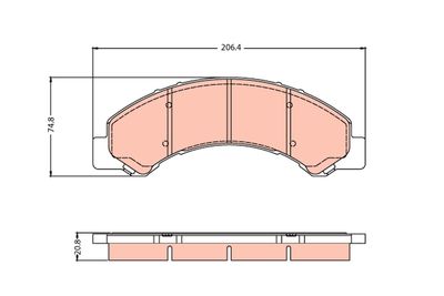 GDB2287 TRW Комплект тормозных колодок, дисковый тормоз