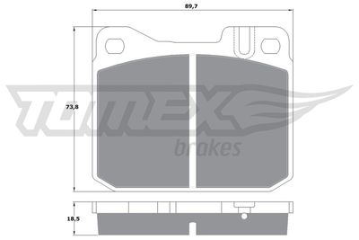 TX10224 TOMEX Brakes Комплект тормозных колодок, дисковый тормоз