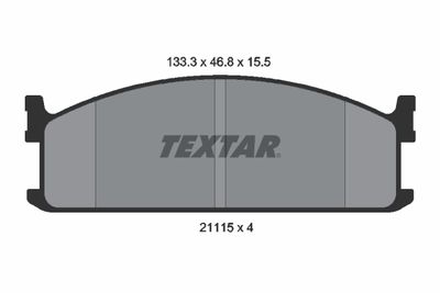 2111501 TEXTAR Комплект тормозных колодок, дисковый тормоз