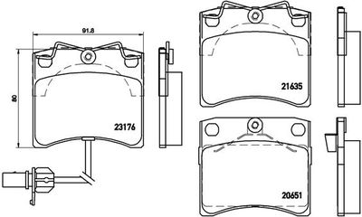 P85048 BREMBO Комплект тормозных колодок, дисковый тормоз