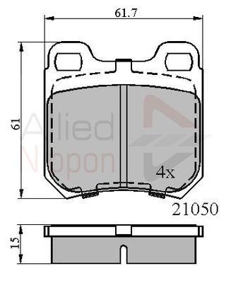 ADB0741 COMLINE Комплект тормозных колодок, дисковый тормоз