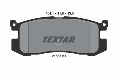 2155801 TEXTAR Комплект тормозных колодок, дисковый тормоз