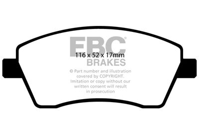 DP1485 EBC Brakes Комплект тормозных колодок, дисковый тормоз